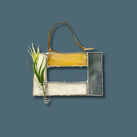 Hanging Stained Glass Air Plant Holder