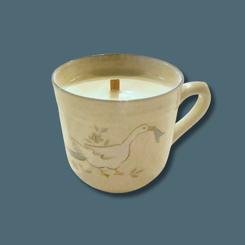 Vintage Geese Coffee Cup Candle