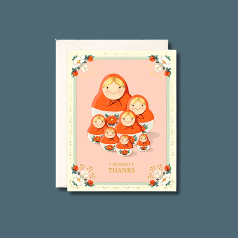 Nesting Dolls Thank You Card