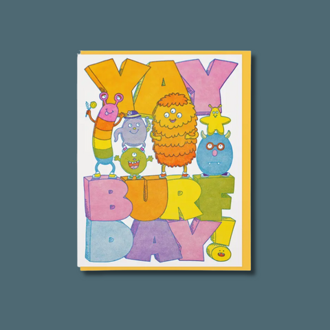 Yay Burfday Monsters Card
