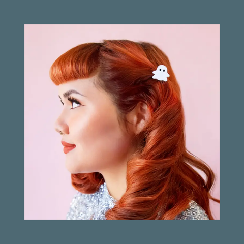 Hey Boo Ghost Mini Hair Clip