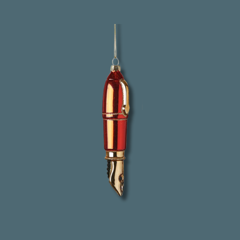 Ink Pen Blown Glass Ornament