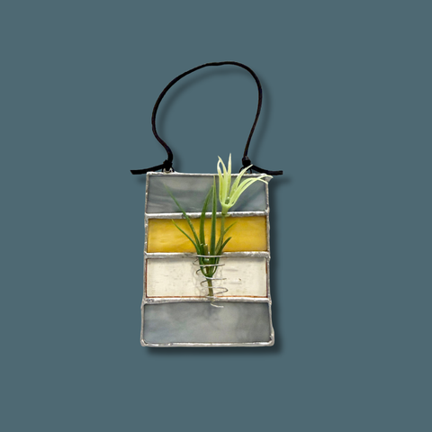 Hanging Stained Glass Air Plant Holder
