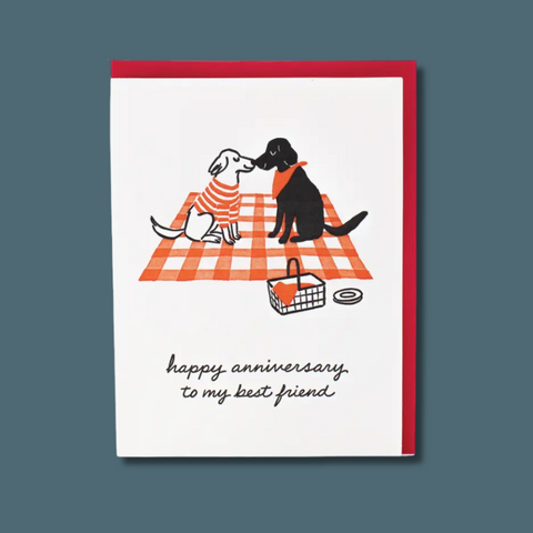 Dog Picnic Anniversary Card