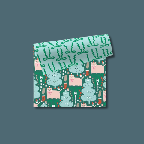 Peace Love Merry Wrap Flat Sheet