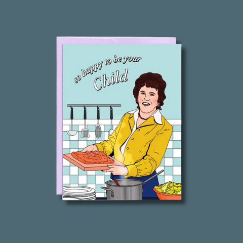 Julia Child in the kitchen