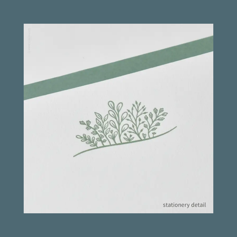 Green Sprouting Plants Stationery Set