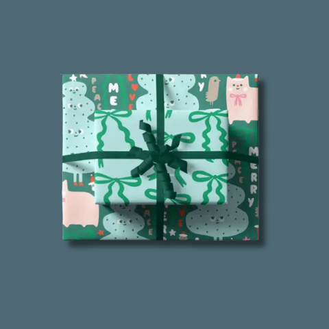 Peace Love Merry Wrap Flat Sheet