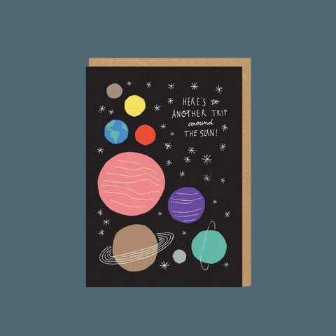 Another Trip Around The Sun Planets Card