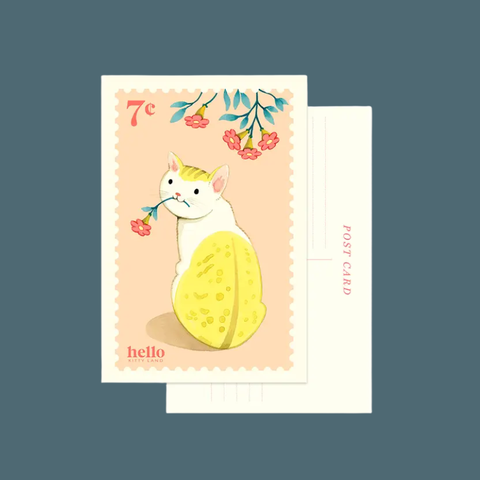 Yellow Kitty Postcard