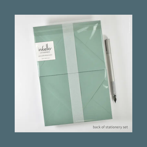 Green Sprouting Plants Stationery Set