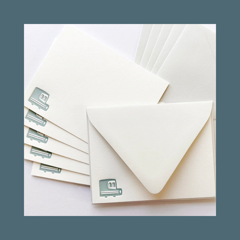 Mail Truck Notecard Set
