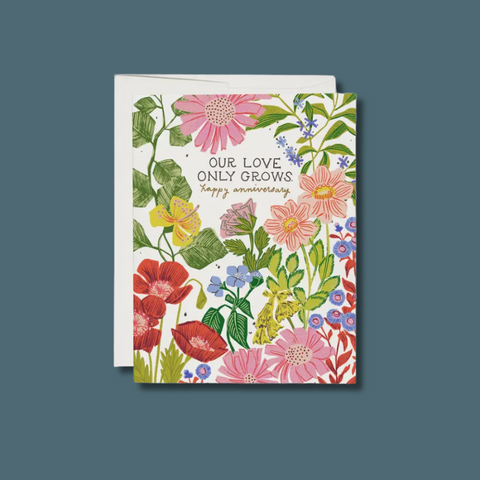 Our Love Only Grows Anniversary Card