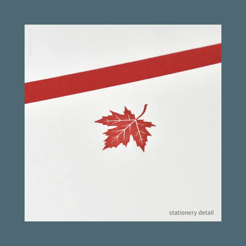 Red Maple Leaf Stationery Set 