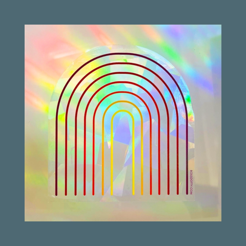 Retro Rainbow Suncatcher Sticker