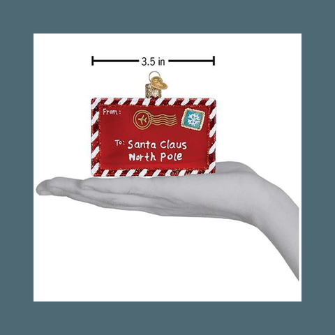 Old World Christmas Letter To Santa Blown Glass Ornament