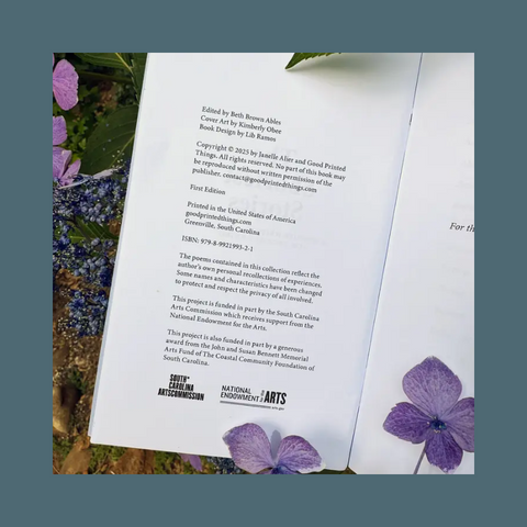 Book with a floral background