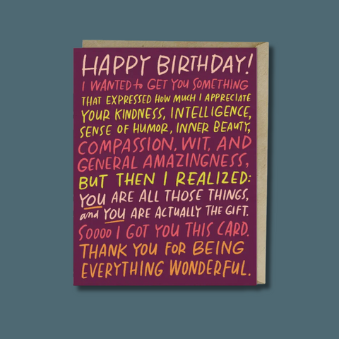 Everything Wonderful Birthday Card