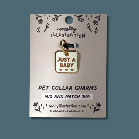 Just A Baby Pet Collar Charm