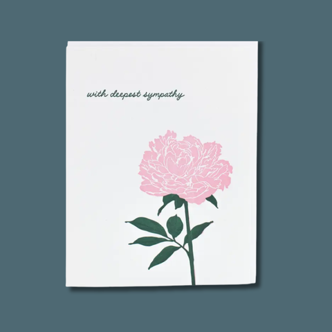 Blooming Peony Sympathy Card