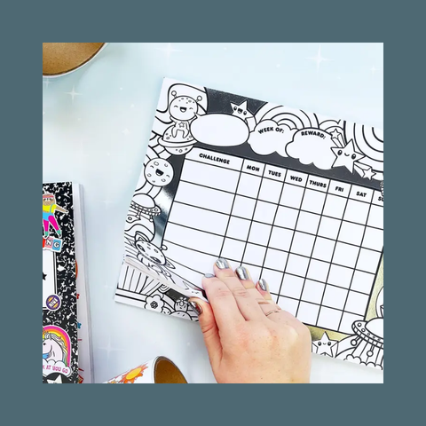 Outta This World Color-In Sticker Reward Chart