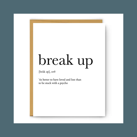 Break Up Definition Card
