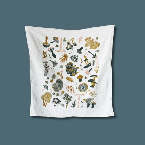 Mosses And Mushrooms Kitchen Towel