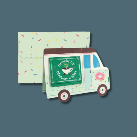 Coffee Truck Pop-Up Birthday Card