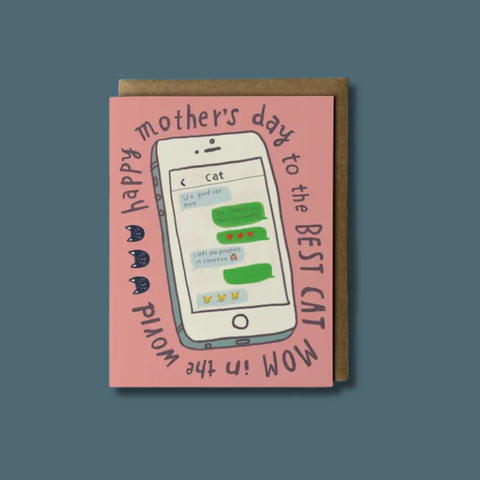 Cat Text Mother's Day Card