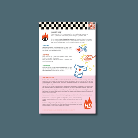 Stationery Iron-On Sheet Set