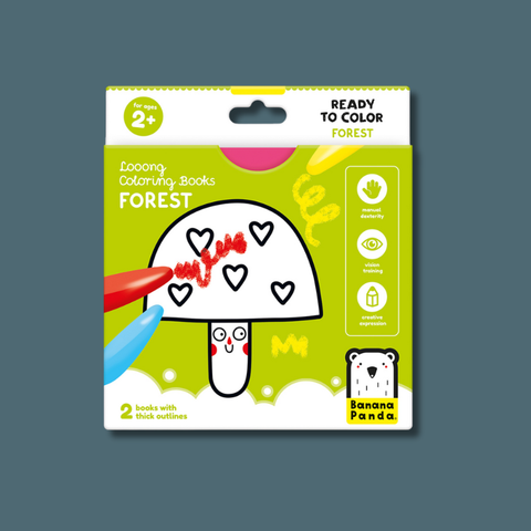 Looong Coloring Books Ready To Color Forest