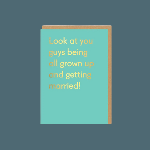 All Grown Up Wedding Greeting Card