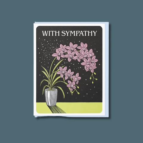 With Sympathy Orchids Card