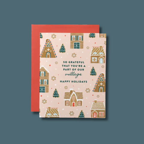 Gingerbread Village Holiday Thank You Card