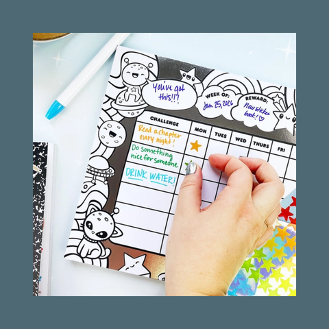 Outta This World Color-In Sticker Reward Chart