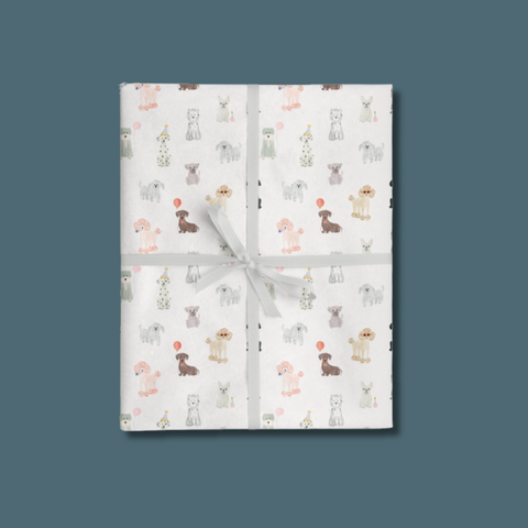Dog Party Gift Wrapping Sheet