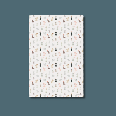 Dog Party Gift Wrapping Sheet