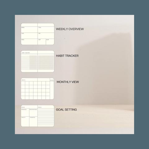 Undated Hardcover Weekly Planner