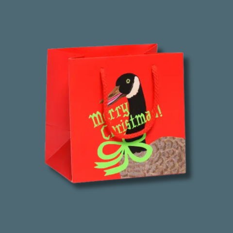 Christmas Goose Small Gift Bag