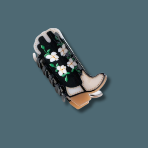 Eco Magnolia Blossoms Cowboy Boot Hair Claw