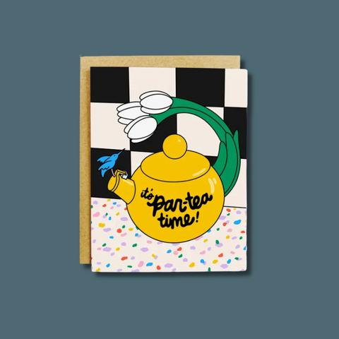 Par-tea Time Vintage Teapot Card