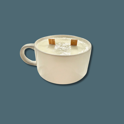 Vintage Mushroom Soup Cup Candle