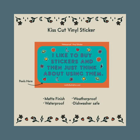 I Like To Buy Stickers Sticker