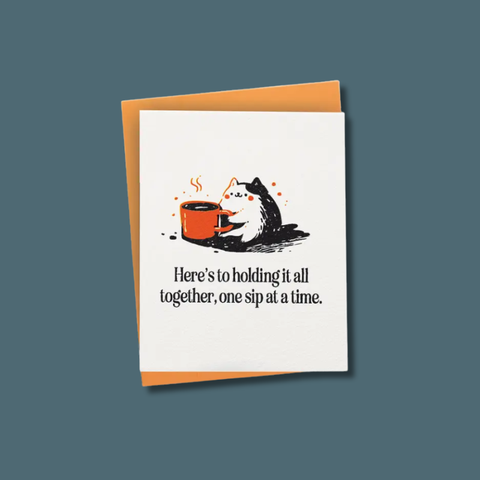 Thank You Coffee Cat Card
