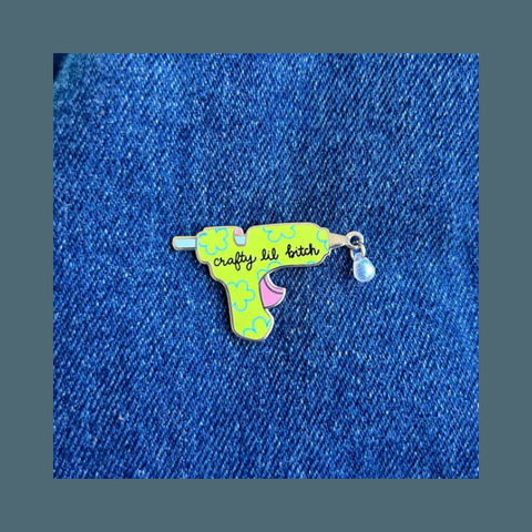  Glue Gun Enamel Pin