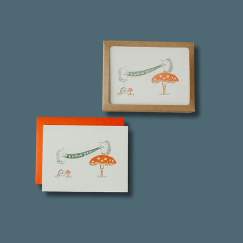 Mushroom Hedgehog Thank You Boxed Set