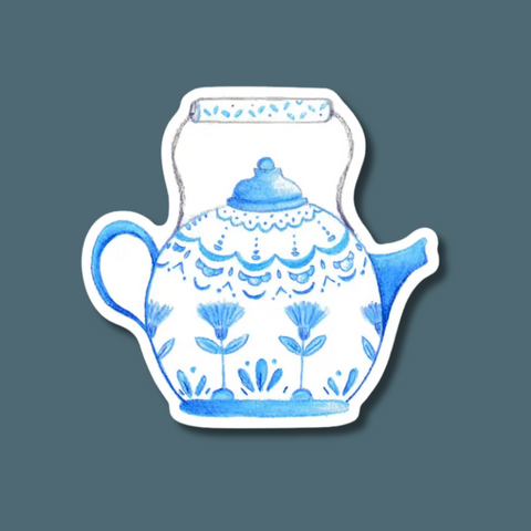 Blue Teapot Sticker