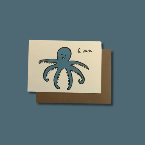 I Suck Octopus Card