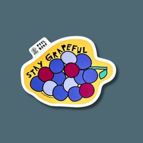 Stay Grapeful Sticker