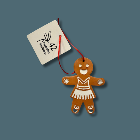 Handcrafted Ceramic Gingerbread Friend Ornament